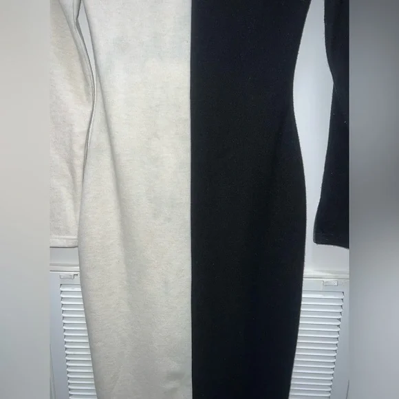 *flawed* Anthropologie Ciebon Zip Front Colorblock Midi Dress - Picture 6 of 13